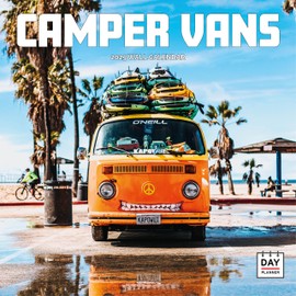 Dayplanner Publishing Camper Vans Calendar 2025, Large Square Wall Calendar, 16 Month, Camper Vans Gift Auto Calendar