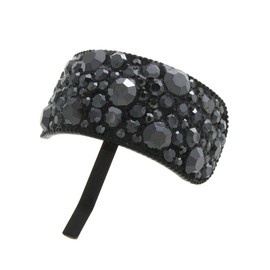 VingTAINE H7183-BK Bijou Curve Hair Cuff, Pony Hook, Easy Arrangement, Hair Accessories, Black