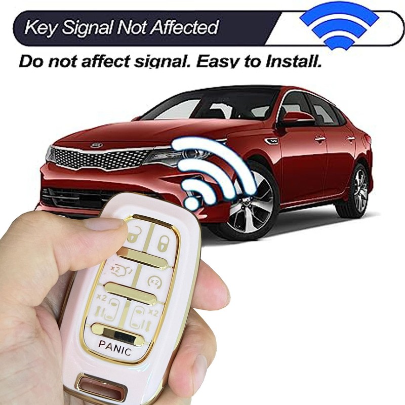 WENHENI for Chrysler Key Fob Cover with Keychain Fit for