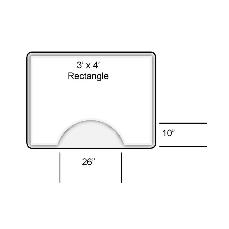 Rhino Mats-Rhino Hide Salon Mat 3' x 4' in Semi-Circle