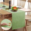 Rinpon Waterproof Wipeable Table Runner, Thick Farmhouse Table Runner, Dresser