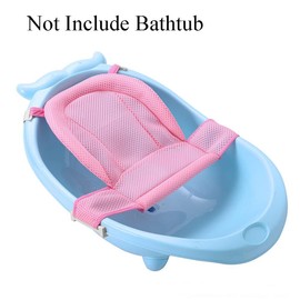 Adjustable Universal Baby Bath Support Mesh Non-Slip Infant Bathtub Shower Net Breathable Newborn Bath Cushion Pad Quick Drying Bath Sling for Toddler Aged 0-3 (No Bathtub)