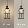 ledscom.de Pack of 3 Cage Lampshade, Black, 122 mm Diameter