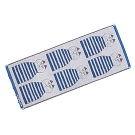 Marushin 8805001000 Lisa Larson Face Towel, Approx. 13.0 x 31.5 inches (33 x 80 cm), Mimi Blue, Mother's Day, Birthday, Gift, Gift