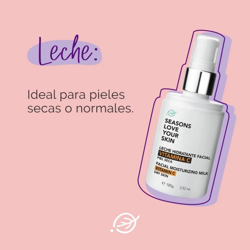 Leche Hidratante Facial Vitamina C 100gr Tipo de piel Seca