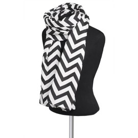 Pashmama Muselina Negro Chevron