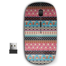 2.4G Ergonomic Portable USB Wireless Mouse for PC, Laptop, Computer, Notebook with Nano Receiver ( Egyptian Ornament Tribal )