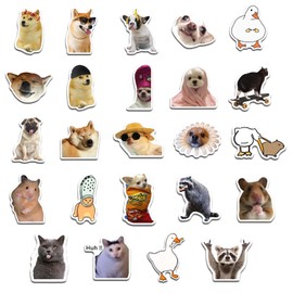 Dokpav 24 PCS Funny Fridge Magnets, Meme Animals Refrigerator Magnetic Stickers, Cute Cat Fridge Magnets for Office Home Kitchen Cabinets Decoration School Locker