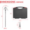 8" Screw in Tent Stakes - 20 Pack Heavy Duty