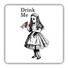 British Library Alice in Wonderland Wooden Coaster with Alice Drink
