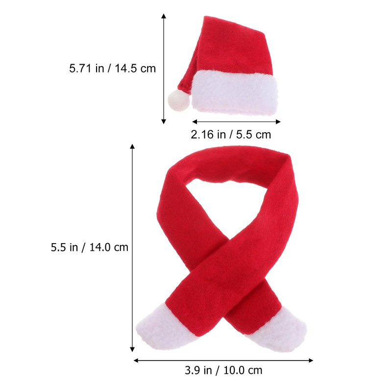 LIOOBO 6 Sets Christmas Hat Scarf Creative Beautiful Bottles Cap
