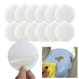 Birllaid 12Pcs Inflatable Patch Repair Kit Waterproof, 3" Pool Repair Patch, Outdoor TPU Repair Patch for Inflatable Pool, Bounce House, Raincoat, Umbrella, Swimming Ring, Large, Clear, Heavy Duty