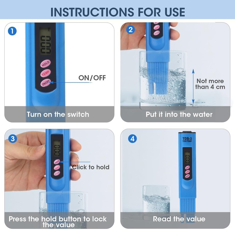TDS Meter Digital Water Tester, LCD Digital Pen Water Quality