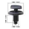 ECSiNG 10pcs Gray Plastic Parcel Shelf Clips Early End Car