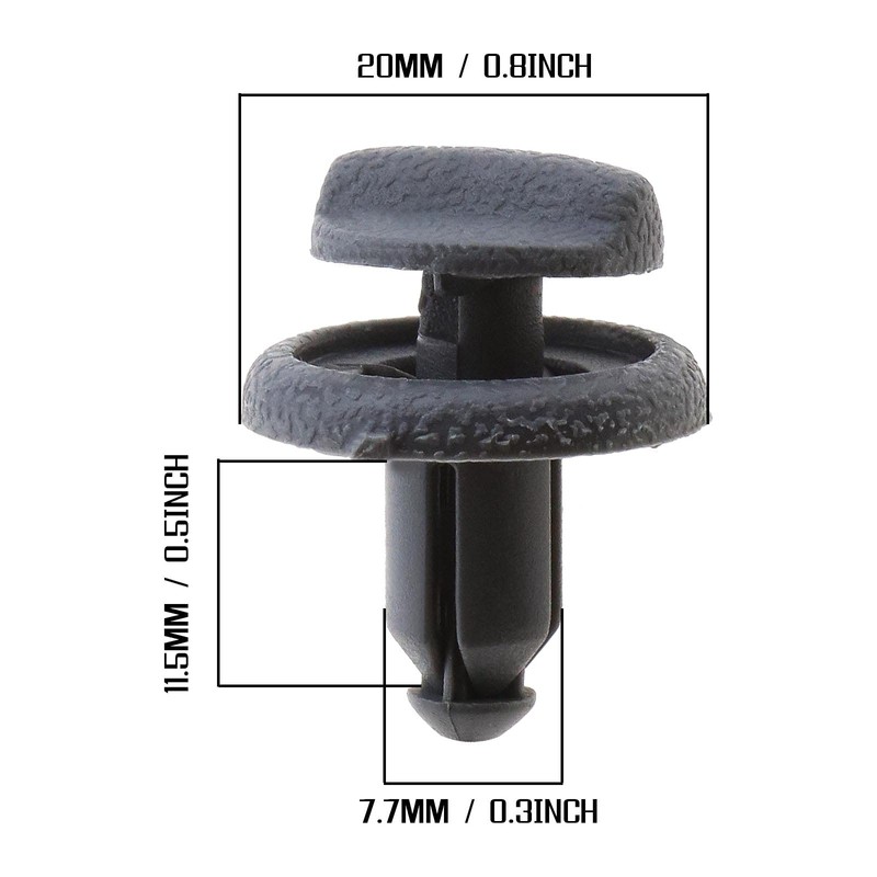 ECSiNG 10pcs Gray Plastic Parcel Shelf Clips Early End Car