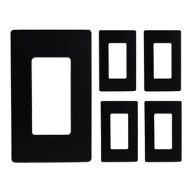 HIITIO Wall Plates Screwless Design Outlet Covers UL Certified Safe Switch Plate Covers Easy Install & Clean Cover Plates Durable Matte Finish Pack of 5 Black