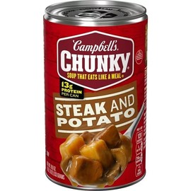 Campbell’s Chunky Soup, Ready to Serve Steak and Potato Soup, 18.8 oz Can (Pack of 8)
