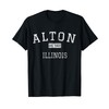 Alton Illinois Vintage Unisex-Adults Black Small T-Shirt