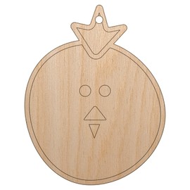 Sniggle Sloth Rooster Chicken Head Cute Unfinished Craft Wood Holiday Christmas Tree DIY Pre-Drilled Ornament