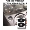 World Graphix Fits FIAT 500 Button Restore Decals for Window