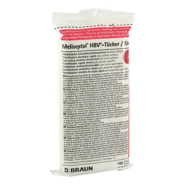 Meliseptol HBV Wipes Refill Pack of 100