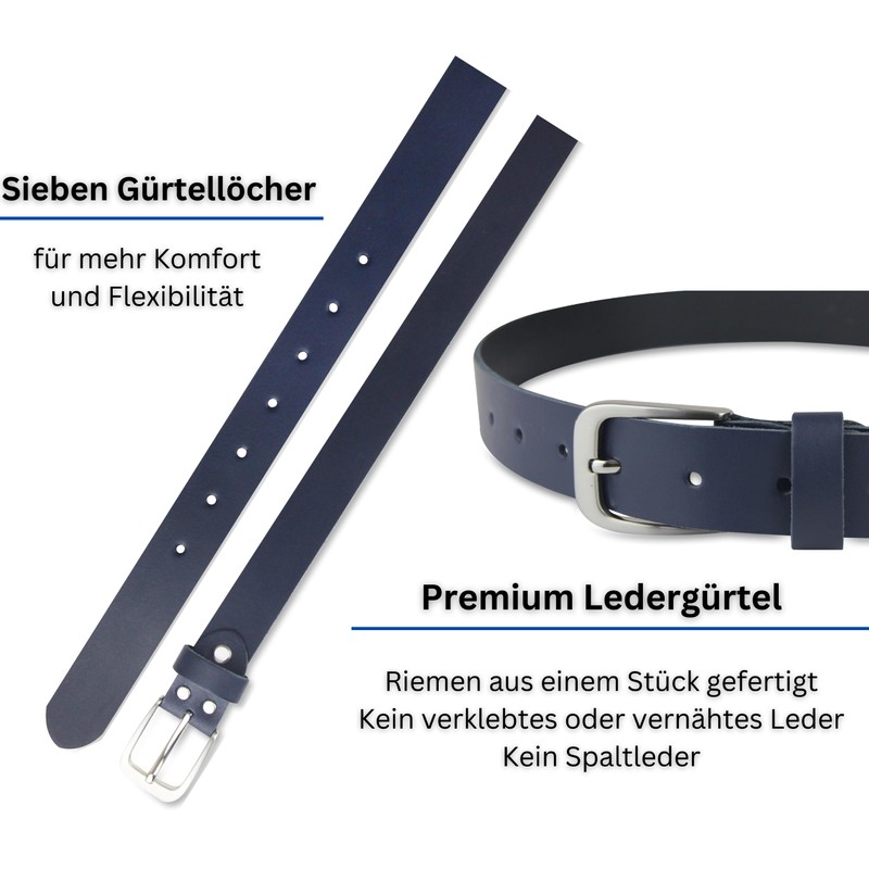 Frentree Leather Belt Made in Germany, Belt for Men and