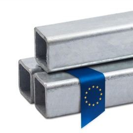 Stahl-Shop24 - Steel Square Tube, Galvanised, Hollow Profile, Welded, Hot-Dip Galvanised Construction Tube, Square Tube for Constructions, Material S235JR, Length: 1000 mm, Dimensions: 20 x 20 x 2 mm