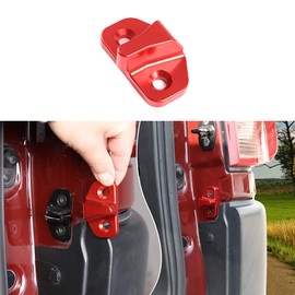 Tailgate Lock Buckle Replacement Fit for Toyota FJ Cruiser 2007-2021, Prado 120 150 Lexus GX460 GX470 2003-2021, RAV4 2006-2012, Tail Door Latch Protection Trim Cover Reduce Abnormal Noise (Red)