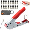 Focenat Crimping Pliers, Wire Stripping Tool, Compression Pliers Set with