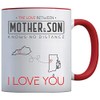 Mom And Son Accent Mug 11 oz Red - The