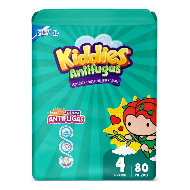Pañales Kiddies Antifugas Talla 4 G Unisex 80 Piezas Género
