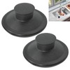 EMVANV 2 PCs Sink Stopper,Black Plastic Sink Plug Drain Stopper