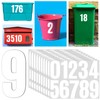 200 Pcs 4inch White Number Stickers Waterproof Stick On Numbers