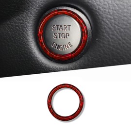 BLAKAYA Compatible with Carbon Fiber Engine Start Stop Button Sticker One Button Start Ignition Cover Decoration Sticker for Toyota Supra GR A90 A91 MK5 2019 2020 2021 2022 (1PCS Red)