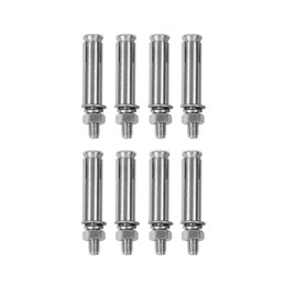 Stainless Steel Bolts, Anchors, Silver, Set of 8, M8 x 2.0 inches (50 mm), Sleeve Insert, Concrete, Ceilings, Walls, Fixing