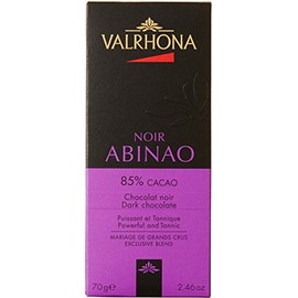 Valrhona Gourmet Dark Chocolate Bars "Abinao" 85% Cocoa, 2 bars 2x2.47oz