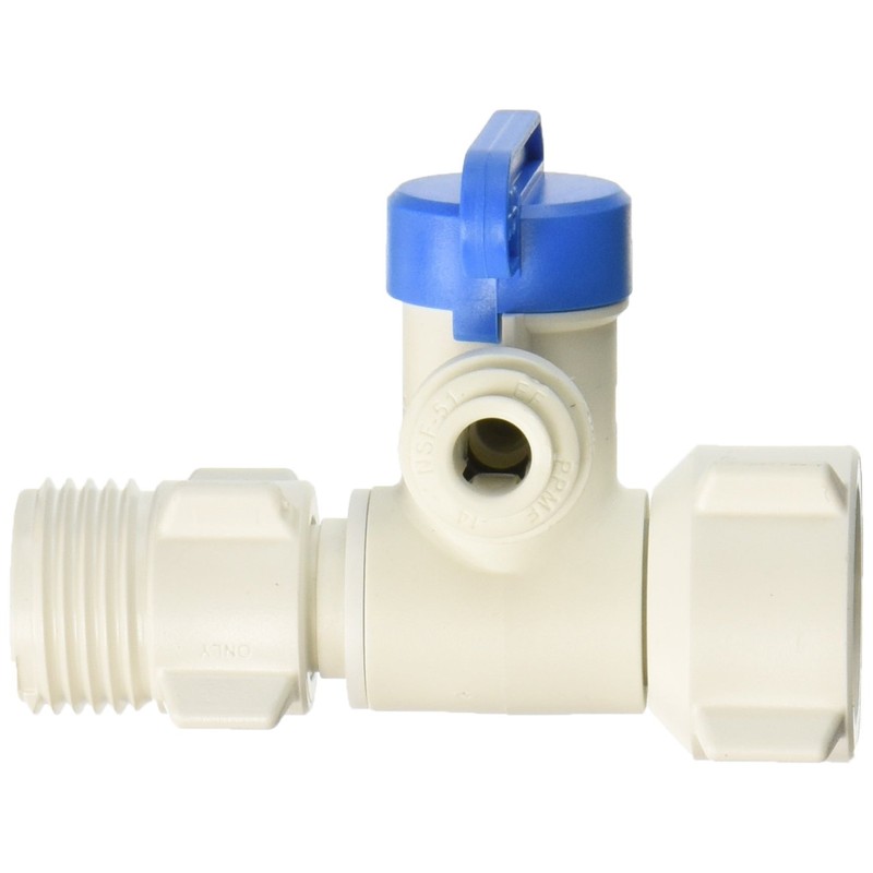 John Guest PASVPP5 Angle Stop Adapter Valve, 1/2" x 3/8"
