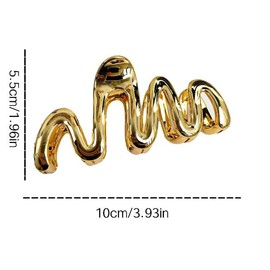 Gold Snake Hair Claw Clip Gold Line Hair Clip Metal Snake Shape Creative Claw Clips for Women Girls Hair Accessories Fashionable Hair Claw Clips for Thick-gol Clips and Barrettes