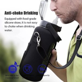 Generic W Botella De Agua De Medio Galón De 2 Litros Con Funda, 64