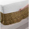 Ambesonne Leopard Bedskirt, Illustration of Continuous Animal Print Random Blemishes