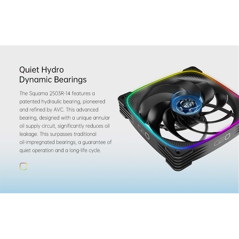 Geometric Future Squama 2503R Reverse Blade RGB PWM Fan -