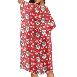 Jekioweii - Traje de baño tipo kimono para mujer, estilo casual, para la playa, para día festivo, Santa Claus de Navidad., One Size