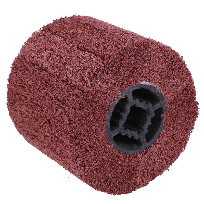 Wire Drawing Wheel Brush Drum Burnishing Cross Rubber Core Polishing