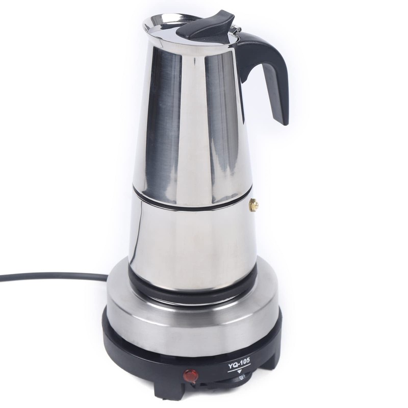 AngelcityCC Coffee Pot, Stainless Steel Moka Pot Coffee Maker 6