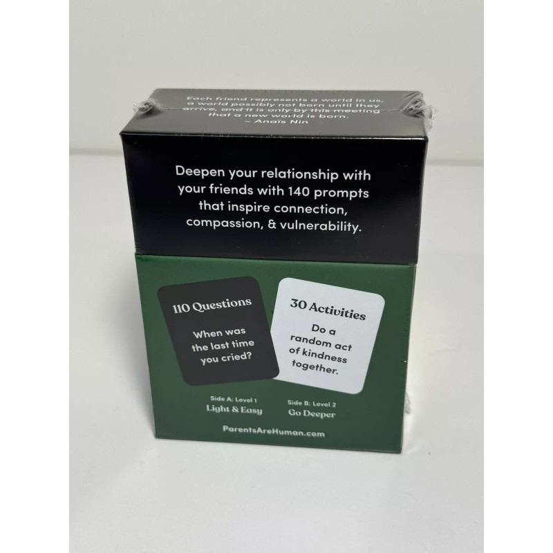 Parents Are Human Friends Are Human 140 Conversation Cards! A