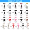 runxsam 800 pcs black safety eyes for crochet crafts, 5–12