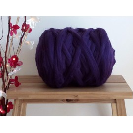 Violet* 100% Merino Rowing Wool Giant Yarn Extreme Arm Knitting Wet and Needle Felting Wool Tops Bulky 50 g - 4 kg (3 kg)