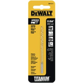 DEWALT DW1311 11/64-Inch Titanium Split Point Twist Drill Bit