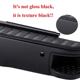 Rear Bumper Matte Black Steel Bumper Compatible with 1997 1998 1999 2000 2001 2002 2003 2004 Dodge Dakota CH1103104