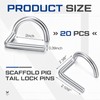 MorningRo 20 Pcs Pig Tail Pin 2'' Scaffolding Gravity Locking